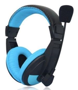 Belear S-750 Wired Over-Ear Gaming Blue Headphones With Rotatable Mic For Smartphones, Laptop, PS4, VR, Xbox, Nintendo Switch